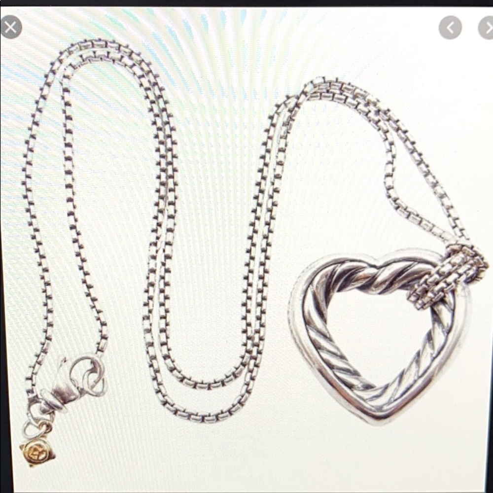David Yurman Sterling Silver Cable Heart Vintage